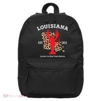 Louisiana Est 1812 Crawfish Leopard New Orleans Mardi Gras 16 in Basic Backpack thumb 0