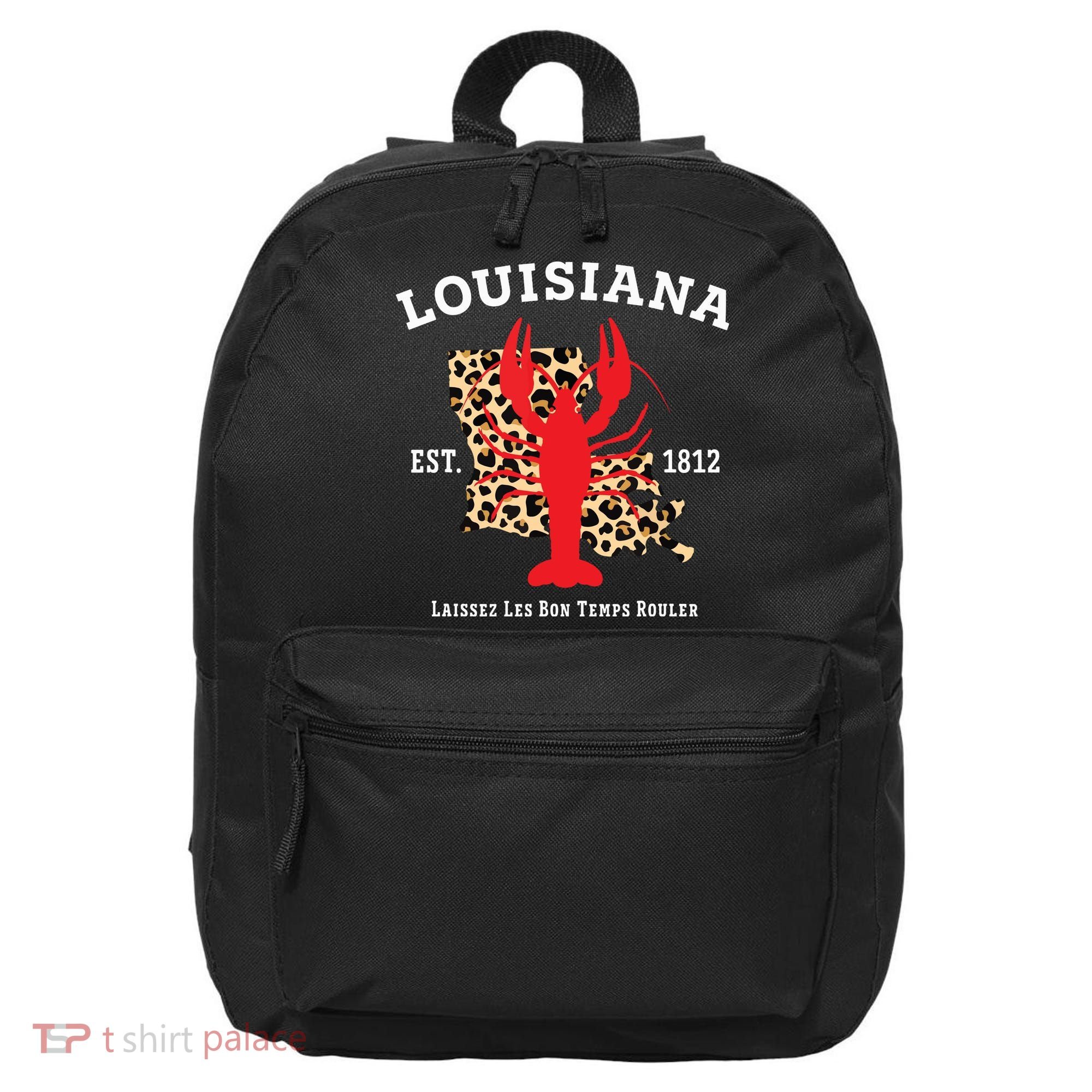 Louisiana Est 1812 Crawfish Leopard New Orleans Mardi Gras 16 in Basic Backpack