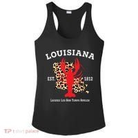 Louisiana Est 1812 Crawfish Leopard New Orleans Mardi Gras Ladies PosiCharge Competitor Racerback Tank thumb 0