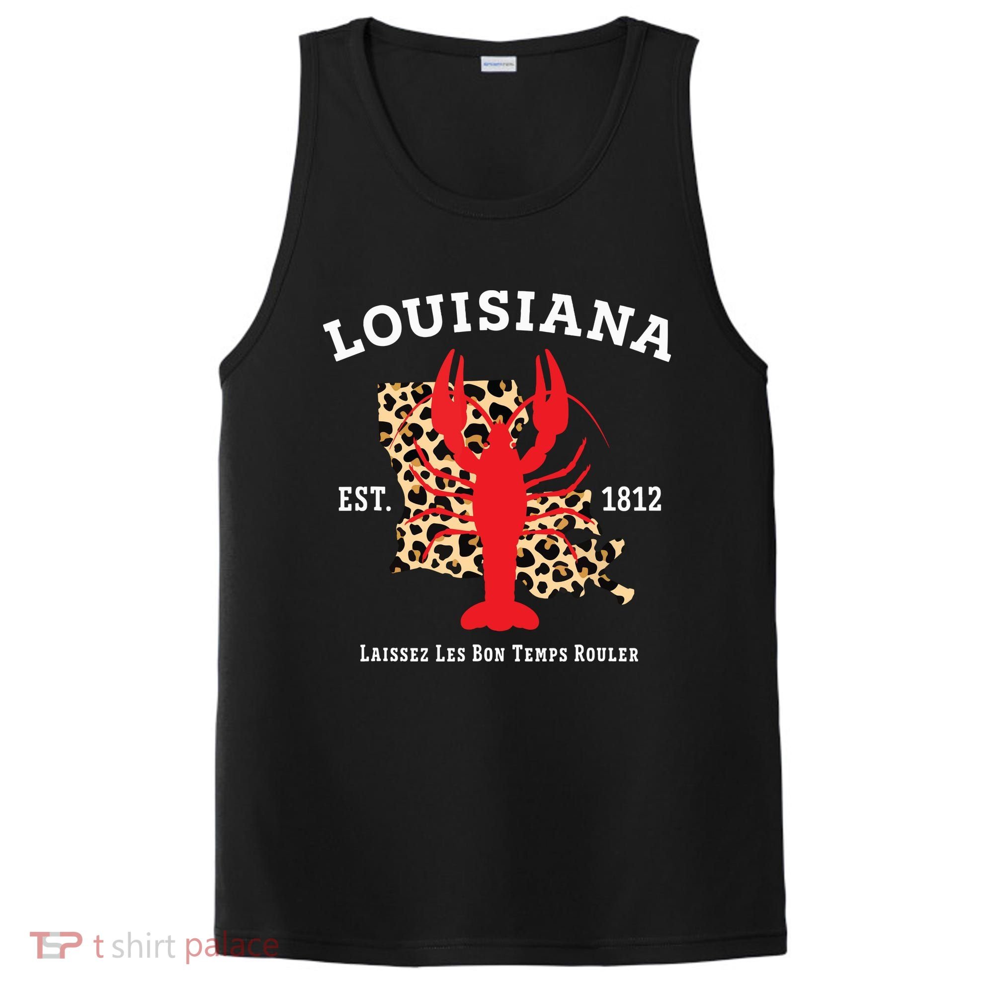 Louisiana Est 1812 Crawfish Leopard New Orleans Mardi Gras PosiCharge Competitor Tank