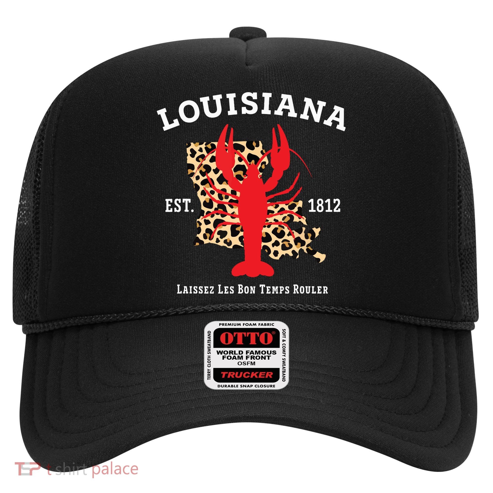 Louisiana Est 1812 Crawfish Leopard New Orleans Mardi Gras Hat