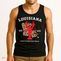 Louisiana Est 1812 Crawfish Leopard New Orleans Mardi Gras Tank Top thumb 3