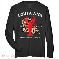 Louisiana Est 1812 Crawfish Leopard New Orleans Mardi Gras Zone Performance Long-Sleeve T-Shirt thumb 0