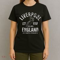 Liverpool England 1207 With Coordinates White Distressed T-Shirt thumb 4
