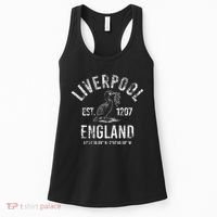 Liverpool England 1207 With Coordinates White Distressed Women's Tank Top thumb 0