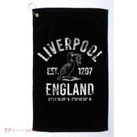 Liverpool England 1207 With Coordinates White Distressed Golf Towel thumb 0
