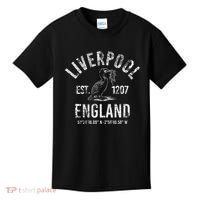 Liverpool England 1207 With Coordinates White Distressed Kids T-Shirt thumb 0