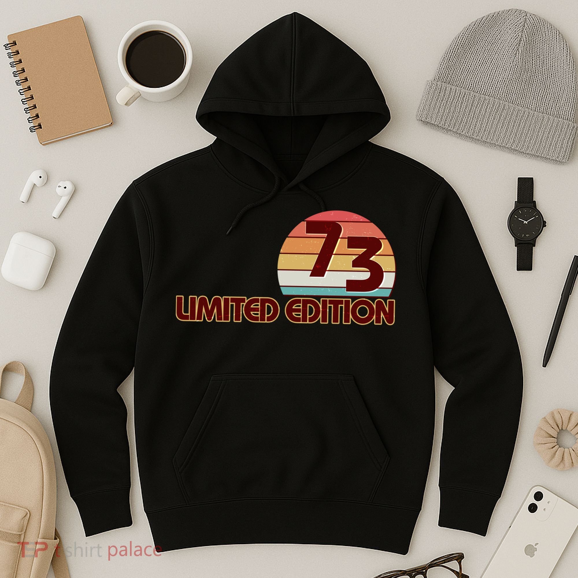 Limited Edition 1973 Retro Sun 50th Birthday Hoodie
