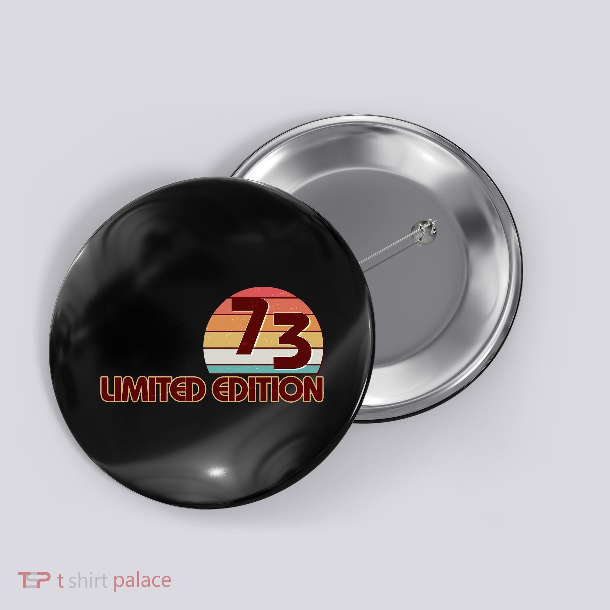 Limited Edition 1973 Retro Sun 50th Birthday Button