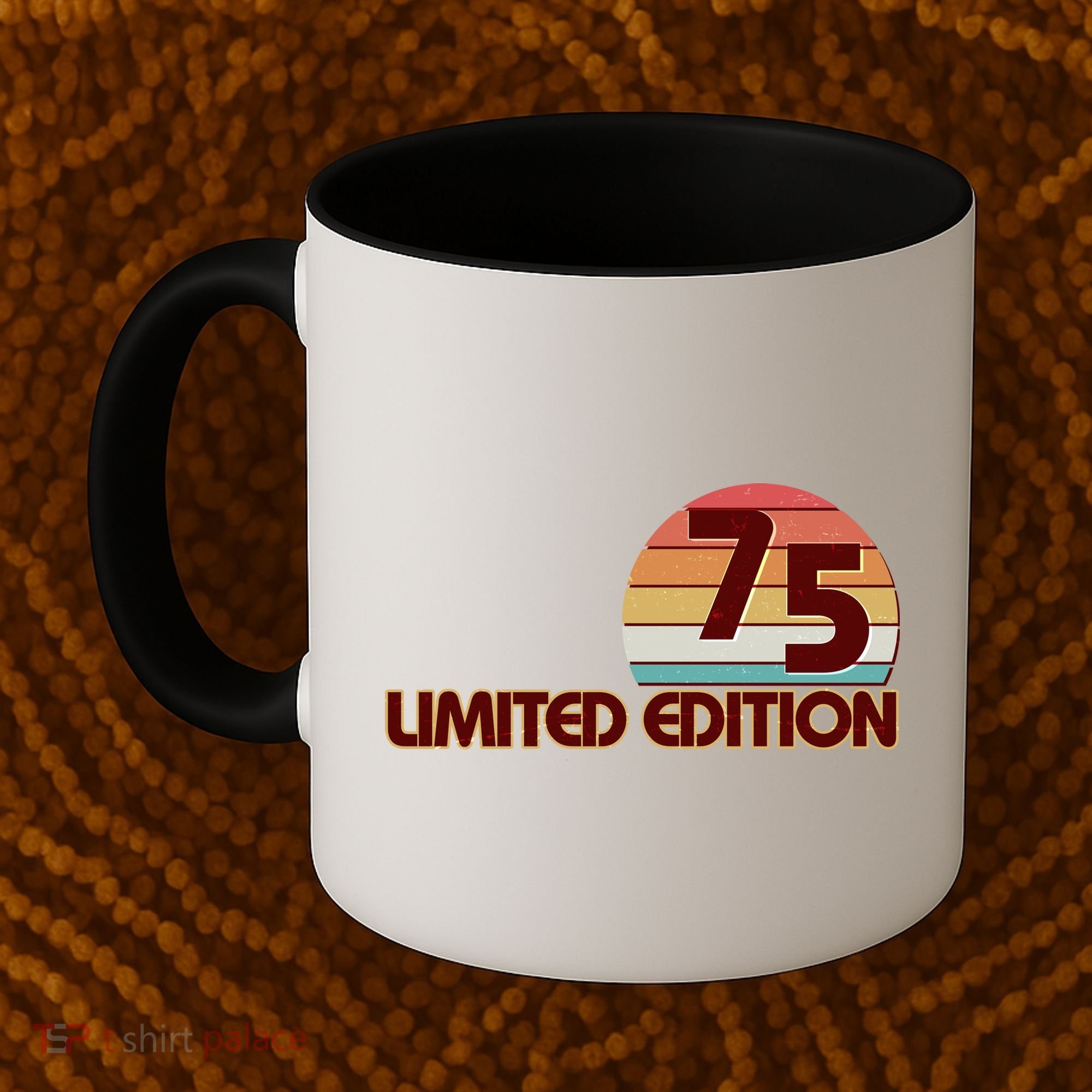 Limited Edition 1975 Retro Sun 50th Birthday Coffee Mug
