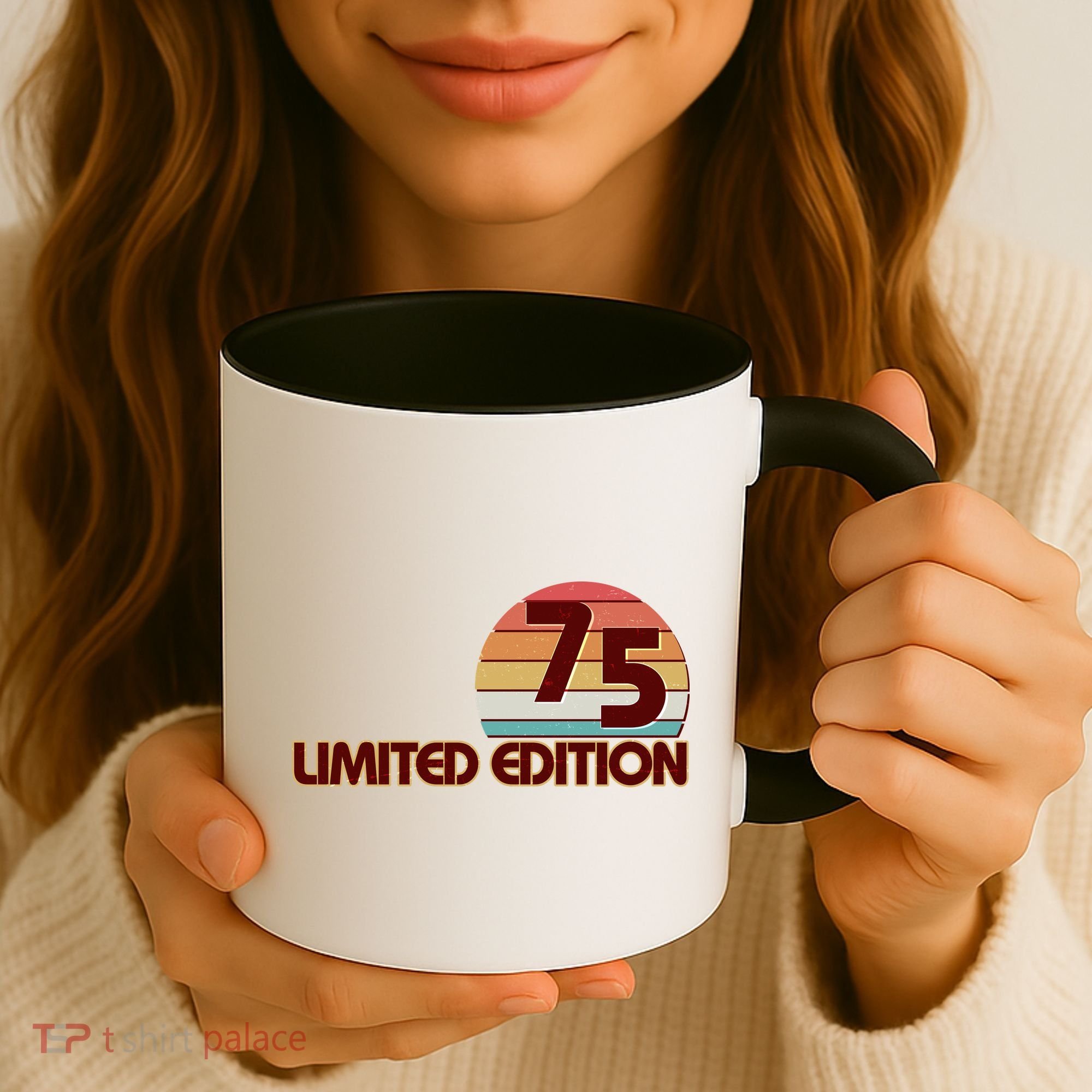 Limited Edition 1975 Retro Sun 50th Birthday Coffee Mug