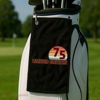 Limited Edition 1975 Retro Sun 50th Birthday Golf Towel thumb 2
