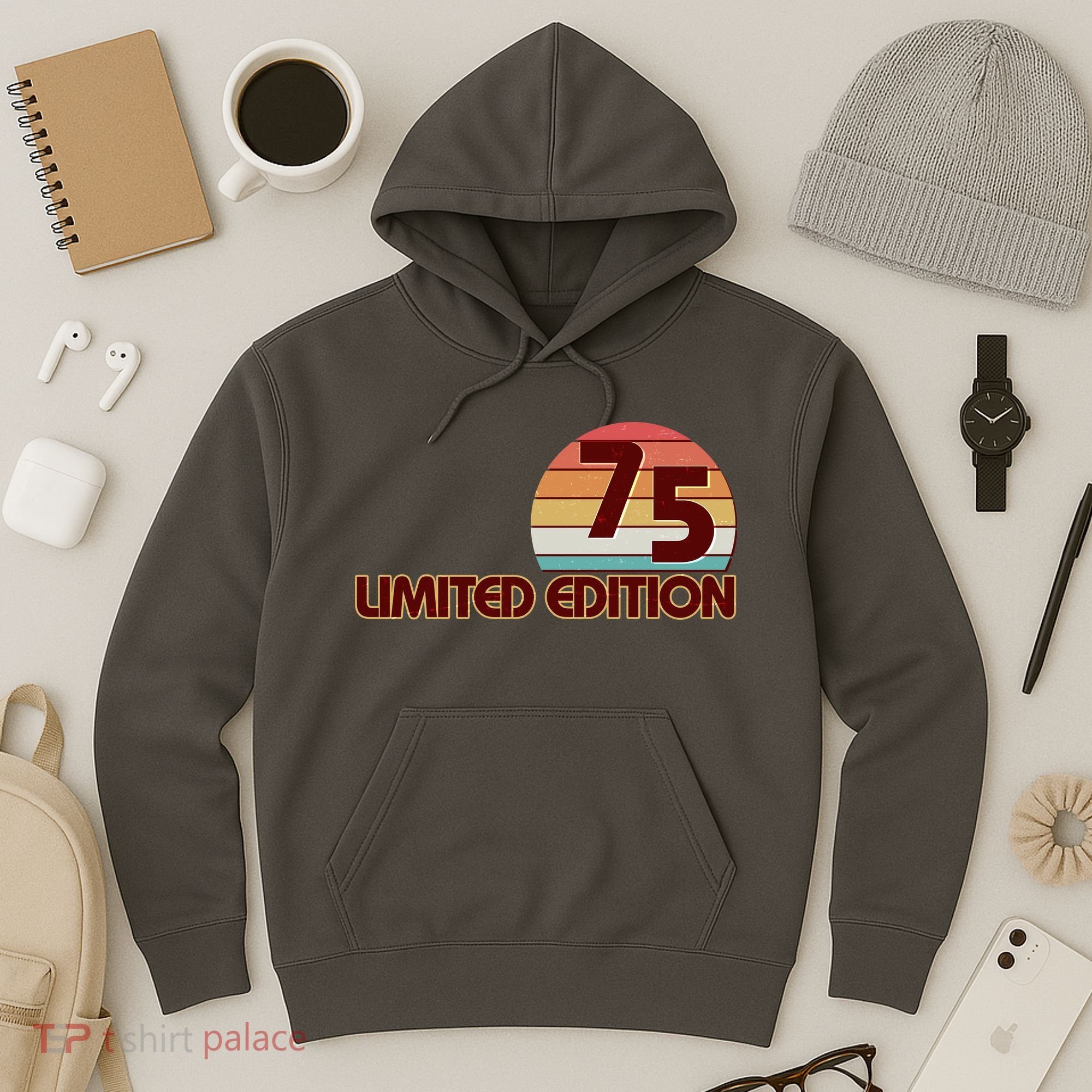 Limited Edition 1975 Retro Sun 50th Birthday Hoodie
