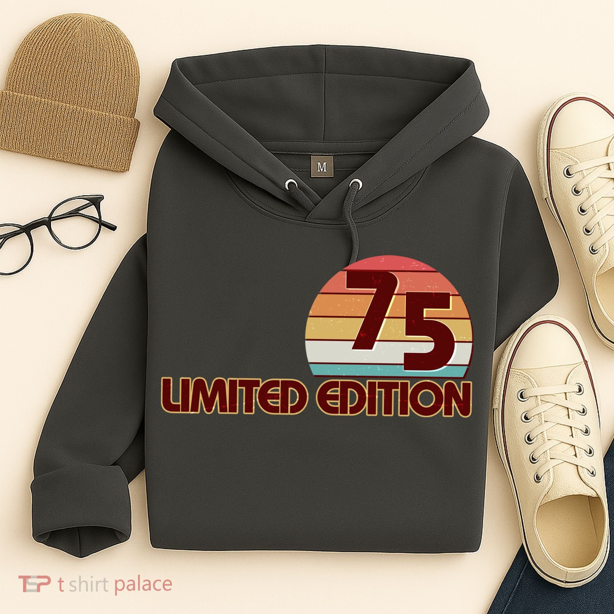 Limited Edition 1975 Retro Sun 50th Birthday Hoodie
