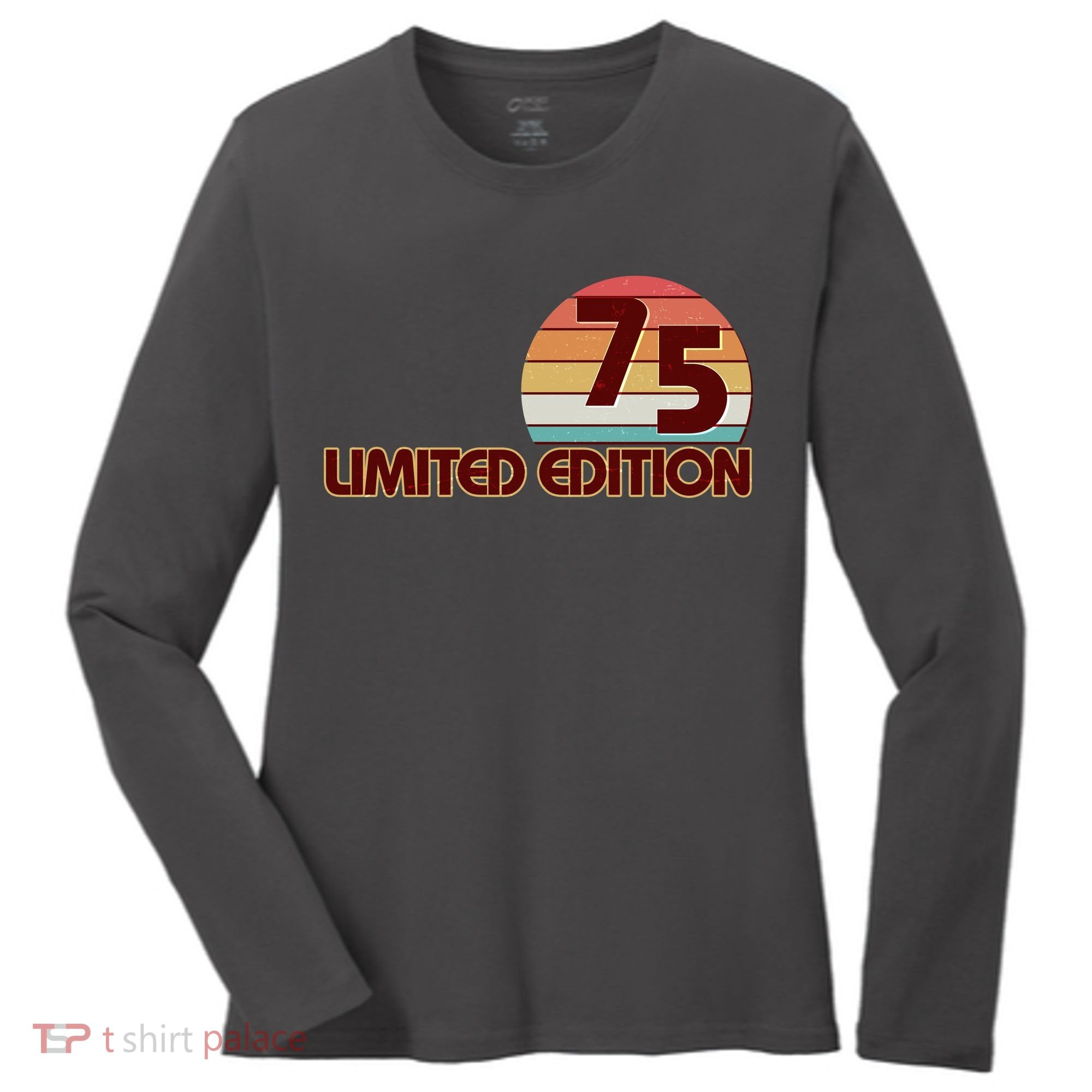 Limited Edition 1975 Retro Sun 50th Birthday Women's Long Sleeve Shirt