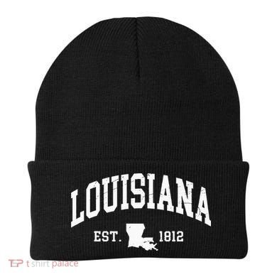 Louisiana Est. 1812 Distressed Worn Design Classic Beanie