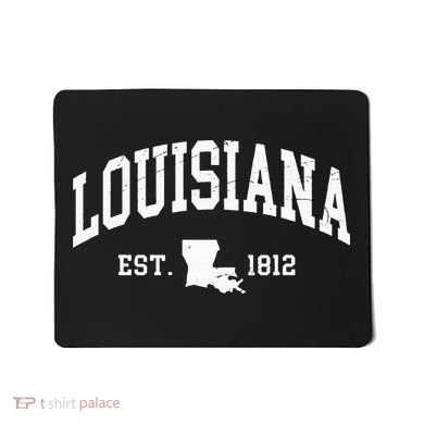 Louisiana Est. 1812 Distressed Worn Design Classic Mousepad