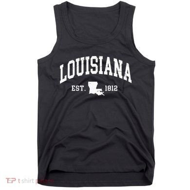 Louisiana Est. 1812 Distressed Worn Design Classic Tank Top