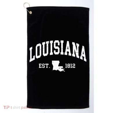Louisiana Est. 1812 Distressed Worn Design Classic Golf Towel