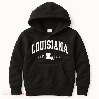 Louisiana Est. 1812 Distressed Worn Design Classic Kids Hoodie
