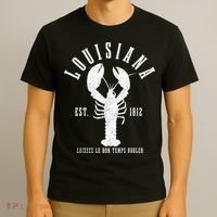 Louisiana Est. 1812 Laissez Le Bon Temps Rouler Lobster T-Shirt thumb 3