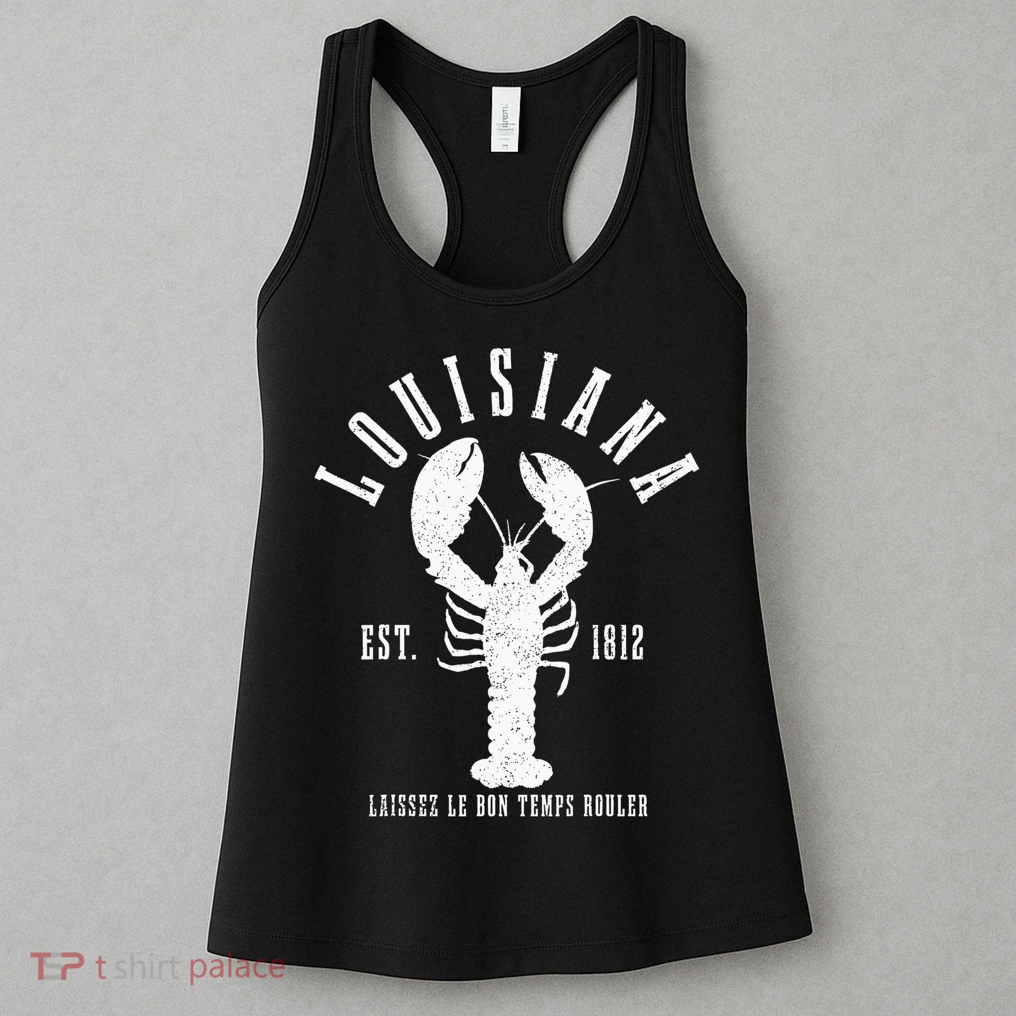 Louisiana Est. 1812 Laissez Le Bon Temps Rouler Lobster Women's Tank Top