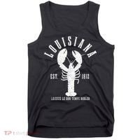 Louisiana Est. 1812 Laissez Le Bon Temps Rouler Lobster Tank Top thumb 0
