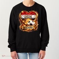 Love Egypt 2026 Heart Soccer Fan Women's Sweatshirt thumb 0