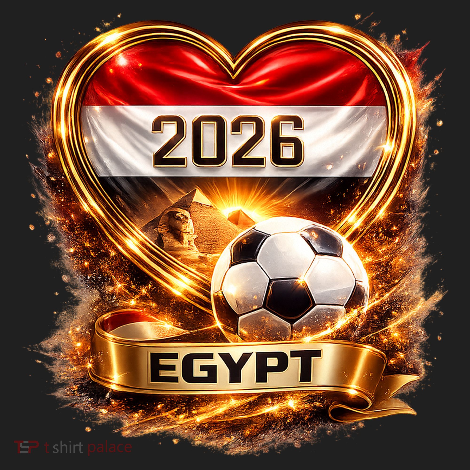 Love Egypt 2026 Heart Soccer Fan Women's Sweatshirt