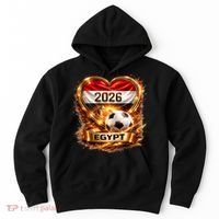 Love Egypt 2026 Heart Soccer Fan Hoodie thumb 0