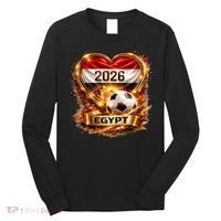 Love Egypt 2026 Heart Soccer Fan Long Sleeve Shirt thumb 0