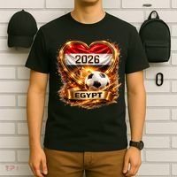 Love Egypt 2026 Heart Soccer Fan T-Shirt thumb 6