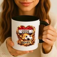 Love Egypt 2026 Heart Soccer Fan Coffee Mug thumb 3