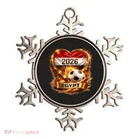 Love Egypt 2026 Heart Soccer Fan Ornament thumb 0