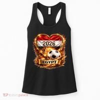Love Egypt 2026 Heart Soccer Fan Women's Tank Top thumb 0