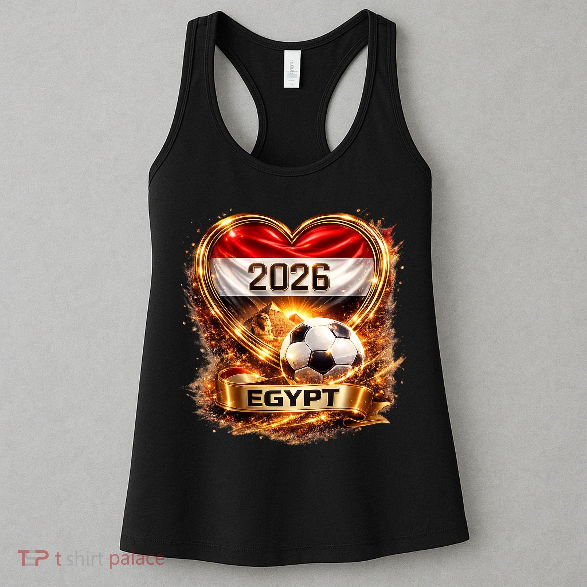 Love Egypt 2026 Heart Soccer Fan Women's Tank Top