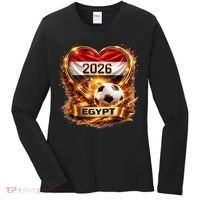 Love Egypt 2026 Heart Soccer Fan Women's Long Sleeve Shirt thumb 0