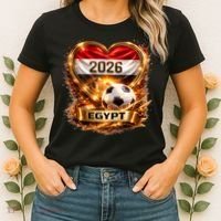 Love Egypt 2026 Heart Soccer Fan Women's T-Shirt thumb 2