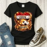 Love Egypt 2026 Heart Soccer Fan Women's T-Shirt thumb 3