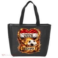 Love Egypt 2026 Heart Soccer Fan Tote Bag thumb 0