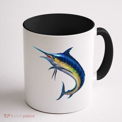 Leaping Blue Marlin Coffee Mug back
