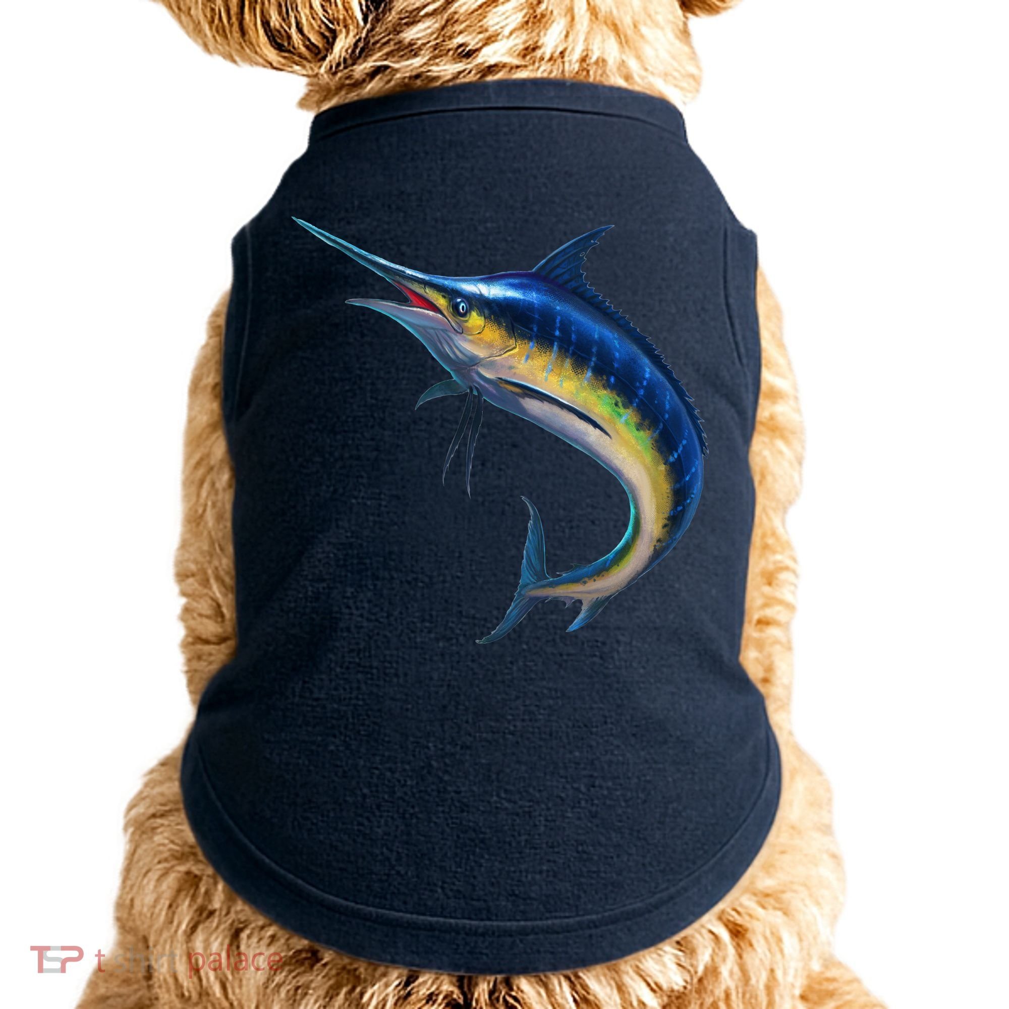 Leaping Blue Marlin Doggie Tank