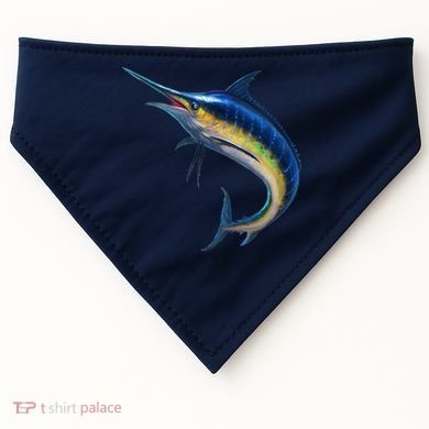 Leaping Blue Marlin USA-Made Doggie Bandana