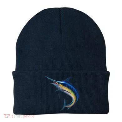 Leaping Blue Marlin Beanie