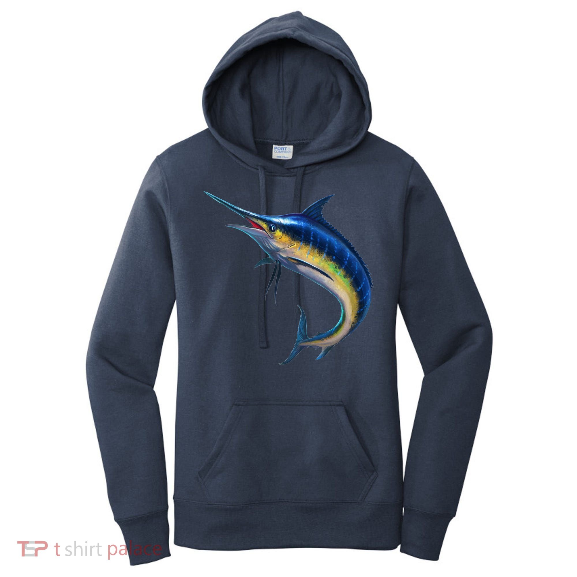 Leaping Blue Marlin Women's Hoodie