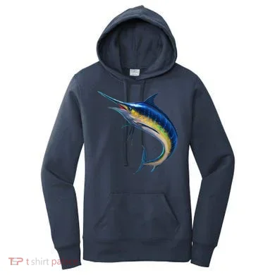 Leaping Blue Marlin Women's Hoodie