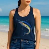 Leaping Blue Marlin Women's Tank Top thumb 2