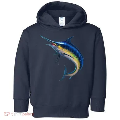 Leaping Blue Marlin Toddler Hoodie