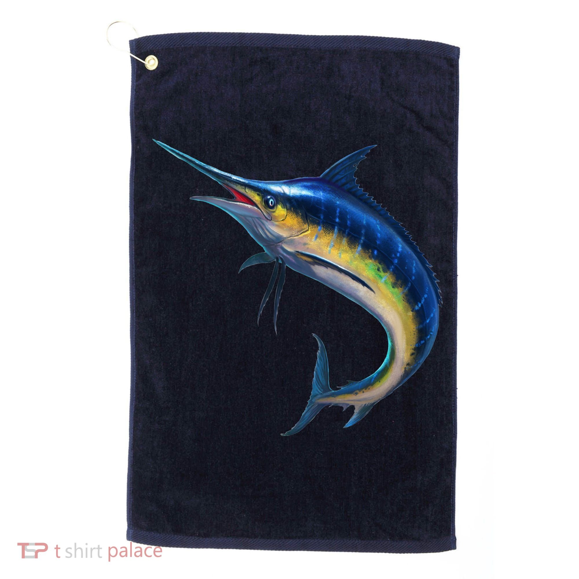 Leaping Blue Marlin Golf Towel