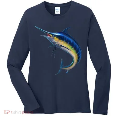 Leaping Blue Marlin Women's Long Sleeve Shirt